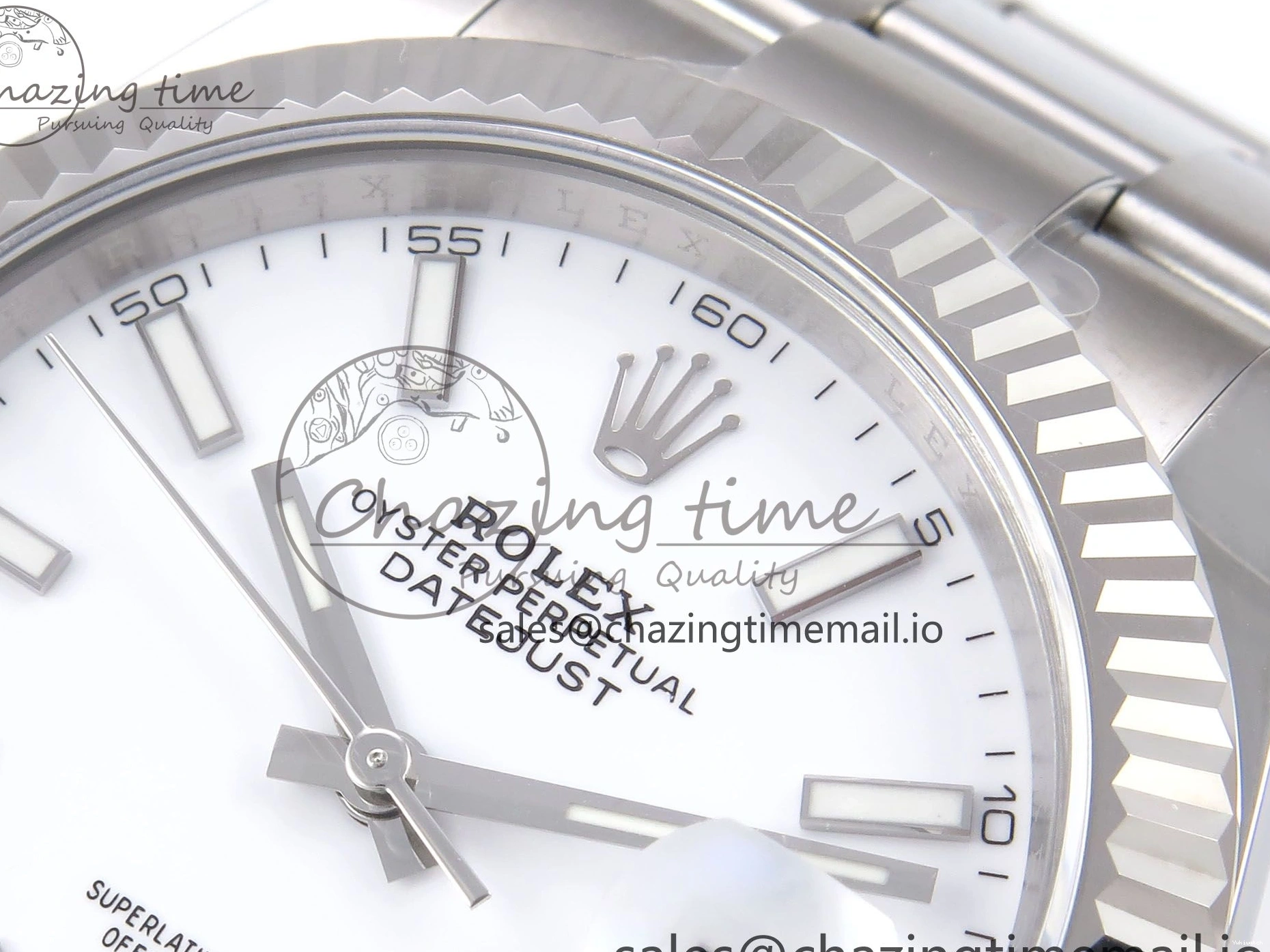 DateJust Dial on White Best 126334 41 Stick A3235 EWEF Bracelet Edition Oyster 0417